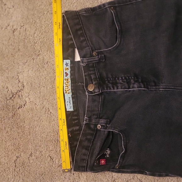 Vintage Juniors Size 11 Mudd Low Rise Flare Faded Black Jeans - Picture 8 of 13